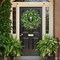 24 inch Boxwood Berry Wreath for Front Door, Green Summer Wreath with Big White Berries and Eucalyptus Leaves for Outside Wall Window Farmhouse